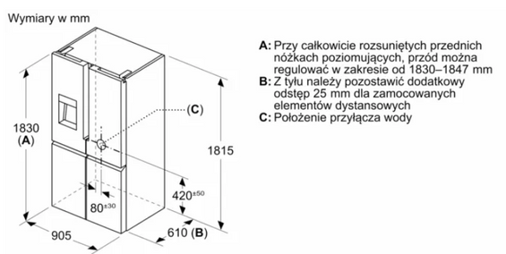 Lodówka z dolnym zamrażalnikiem wolnostojąca Siemens KF96DAXEA