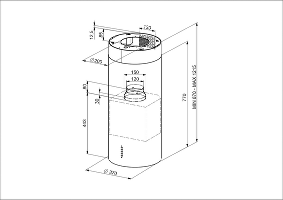 Okap wyspowy Smeg KIR37N2