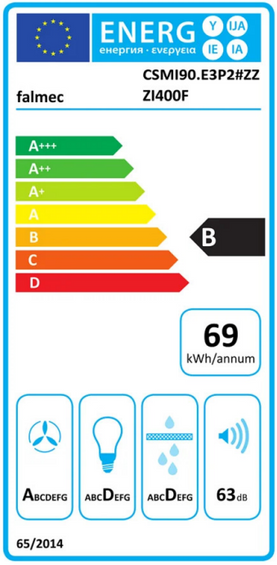 Okap sufitowy Falmec Stella Plus 90 inox - korpus bez silnika, z pilotem