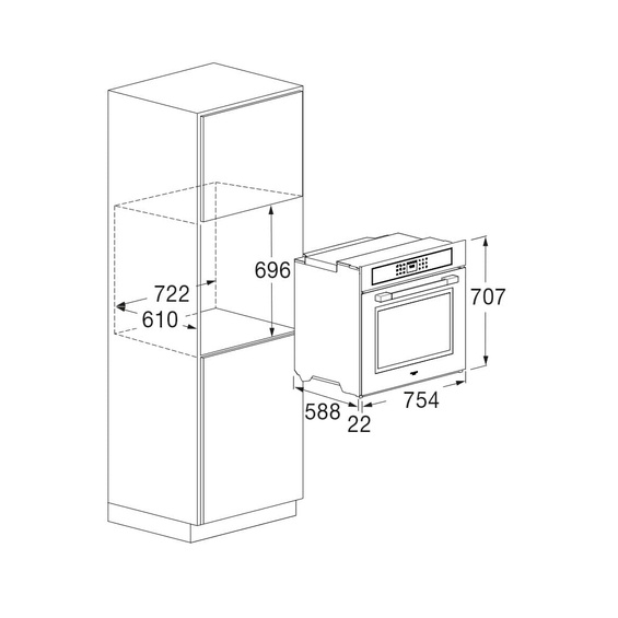 Piekarnik Fulgor Milano FUTPO 315 P TEM 2F IX z funkcją pizza i pirolizą