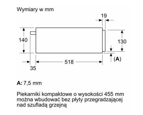 Szuflada grzewcza Siemens BI710C1W1