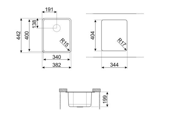 Zlewozmywak Smeg VSTR34CUX