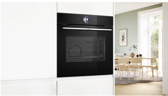 Piekarnik do zabudowy z funkcją pary Bosch HSG7361B1 czarny