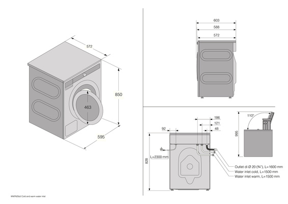 Wolnostojąca pralka ASKO W5096RT 9kg