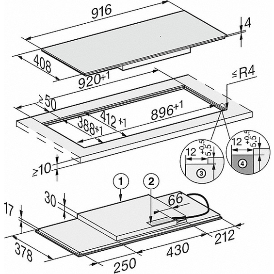 Płyta indukcyjna Miele SmartSelect czarny KM 7684 FL 11145160