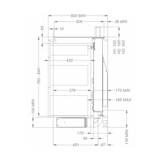Wyprzedaż ekspozycji! Okap blatowy typu downdraft zintegrowany z płytą indukcyjną Novy Panorama Pro 90 1821 z ekspozycji