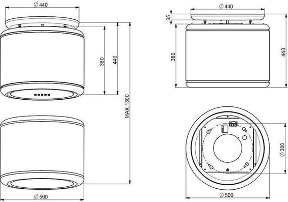 Okap Faber ODETTE BK MATT KL 345.0541.009 z ekspozycji