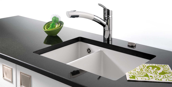 systemceram MERA 60 U zlewozmywak ceramiczny Nigra 87