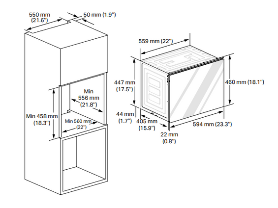Kompaktowy piekarnik parowy z funkcją mikrofali Signature Kitchen Suite SKSLV2421MS srebrny