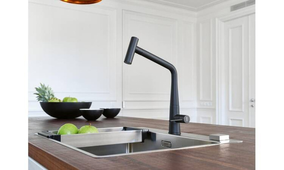 Bateria Franke Icon pull-out spray Czarny Mat 115.0625.190