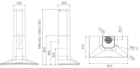 Okap Elica SWEET SAGE/A/85 PRF0201742 85 cm