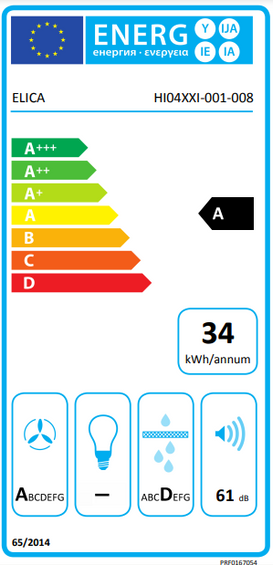 Płyta z okapem Elica NIKOLATESLA FIT BL/A/70 (wyciąg) PRF0167054