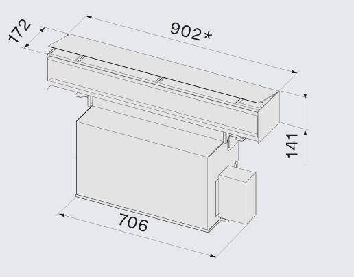 Falmec Elements Monolith 90 czarny 800 m³/h