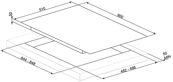 Płyta gazowa Smeg Dolce Stil Novo PV695LCNR czarny/miedź