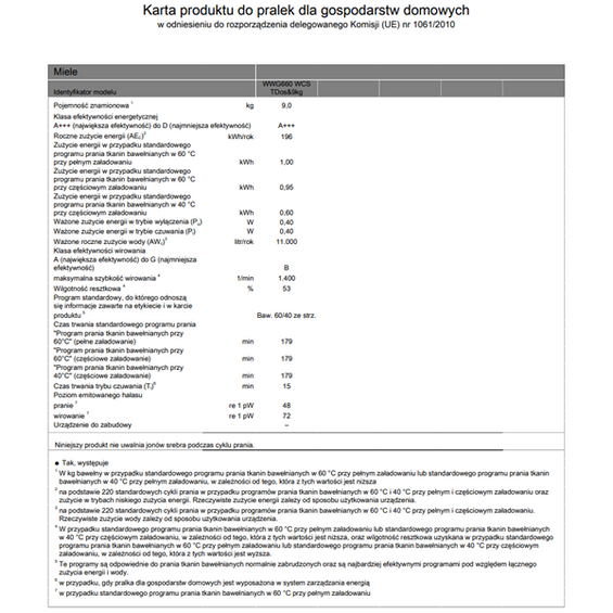 Pralka Miele WWG660 WCS TDos&9kg