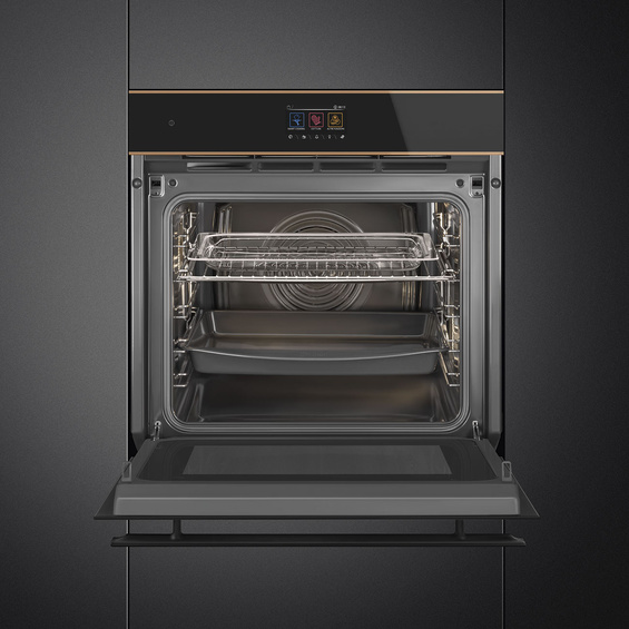 Piekarnik z funkcją mikrofali Smeg SO6604M2PNR