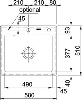 Zlew Franke MTK 610-58 kremowy 124.0379.845