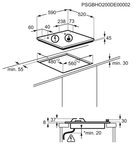 Płyta gazowa Electrolux KGG64362K