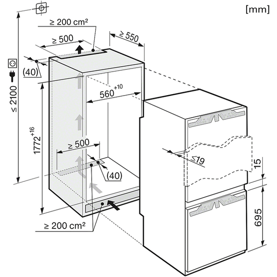 Chłodziarko-zamrażarka Miele KFN 7734 C 12336150
