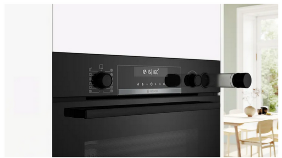 Piekarnik do zabudowy z funkcją pary Bosch HRG578CB7 czarny