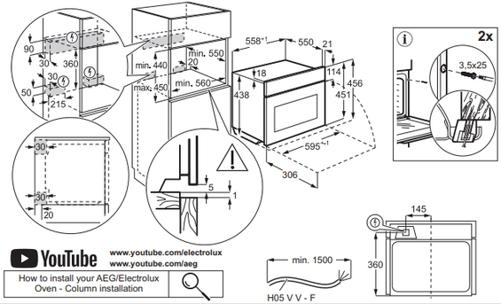 Kompaktowa mikrofala do zabudowy Electrolux KVM9E2XT MealAssist Microwave