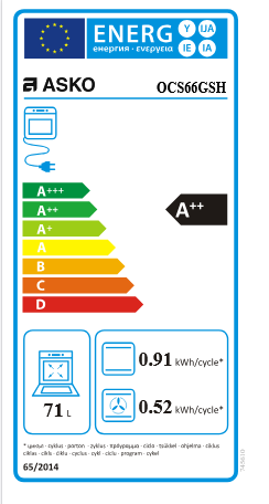 Piekarnik z funkcją gotowania na parze ASKO OCS66GSH
