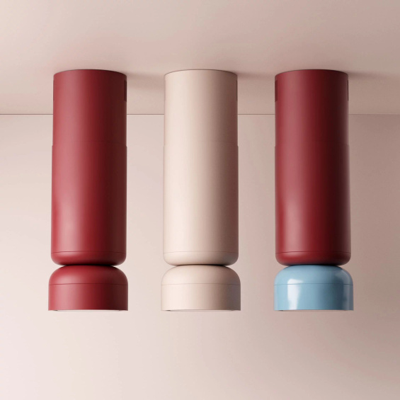 Okap wyspowy Ciarko Design ICON Burgund / Baby Blue Gloss pochłaniacz