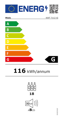 Chłodziarka na wino do zabudowy Miele KWT 7112 iG 11186580