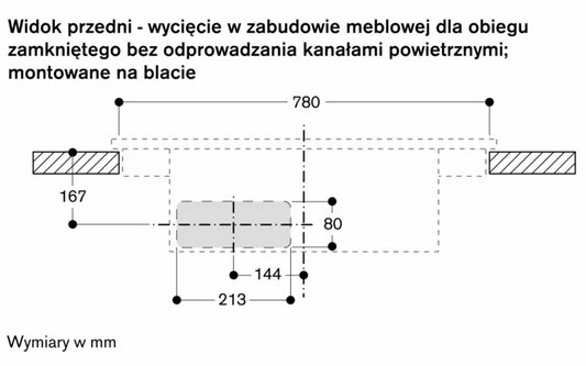 Płyta z wbudowanym okapem Gaggenau 80 cm CV282101