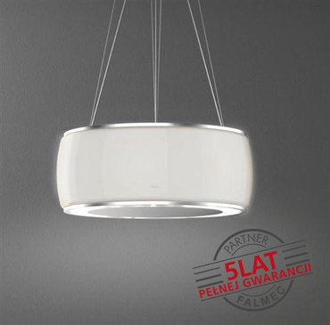 Okap Falmec Soffio Circle.Tech Isola 58 biały matowy 600m³/h wyspowy