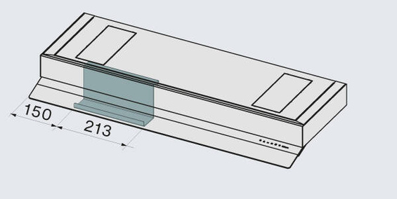 Falmec Elements Shelf 120 czarny - korpus bez silnika