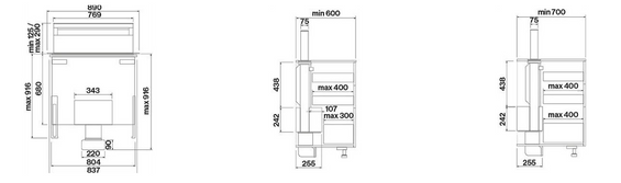 Okap Falmec Level 90 czarny 800 m³/h