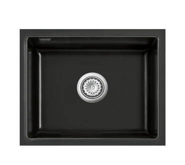 systemceram MERA 50 U zlewozmywak ceramiczny Nero 68