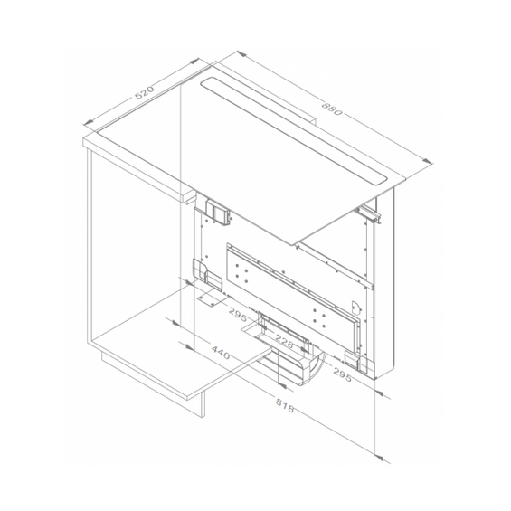 Wyprzedaż ekspozycji! Okap blatowy typu downdraft zintegrowany z płytą indukcyjną Novy Panorama Pro 90 1821 z ekspozycji