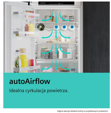 Lodówka z dolnym zamrażalnikiem do zabudowy Siemens KI86VNSE0