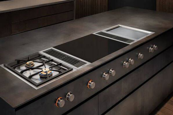 Płyta indukcyjna Gaggenau VI462105 CKI440000 bezramkowa czarny panel sterowania pokrętła czarne