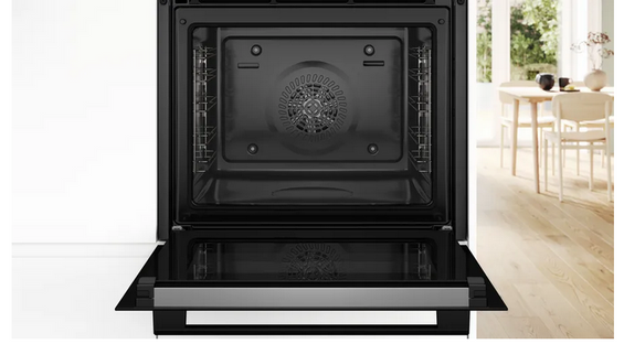 Piekarnik do zabudowy z funkcją pary Bosch HRG578CB7 czarny