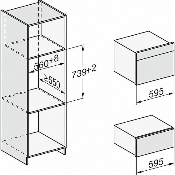 Szuflada grzewcza bezuchwytowa Miele PureLine/VitroLine/ArtLine GraphitGrey ESW 7020 11103140