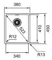 Zlew Franke Box BXX 210/110-34 127.0453.653