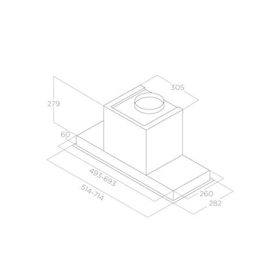 Okap Elica HIDDEN 2.0 @ BLGL/A/52 czarny PRF0164361 wyciąg z ekspozycji wysyłka !