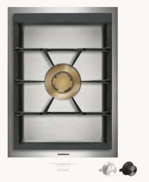 Płyta gazowa Gaggenau VG415215 CKG410010 stalowa rama stalowe pokrętło