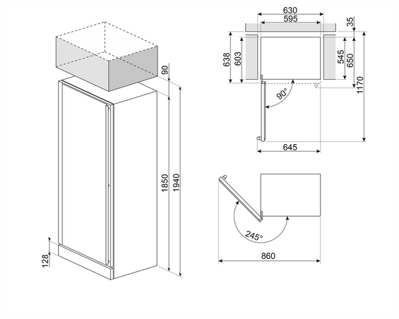 Chłodziarka na wino wolnostojąca Smeg SCV115GS