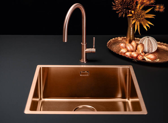 Zlew Falmec Como 50 PVD RAME miedziany wpuszczany/nakładany/podwieszany