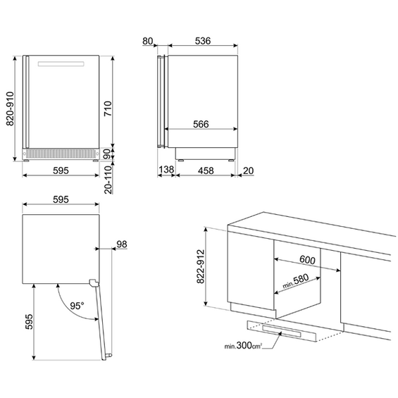 Chłodziarka na wino Smeg Dolce Stil Novo CVI638LWN2
