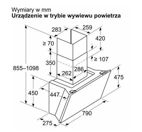 Okap naścienny Siemens LC81KAN60 80cm