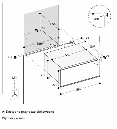 Szuflada grzewcza Gaggenau seria Minimalistic GW252130