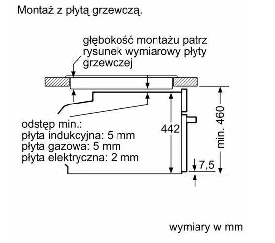 Piekarnik z mikrofalą do zabudowy Siemens CM724G1B1