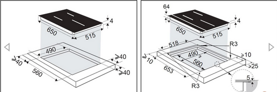 Płyta indukcyjna De Dietrich DPI4400B 65 cm czarna