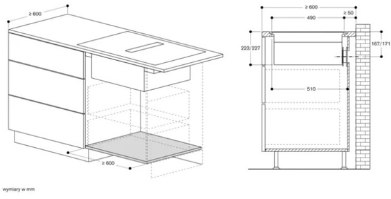 Płyta z wbudowanym okapem Gaggenau 80 cm CV282101