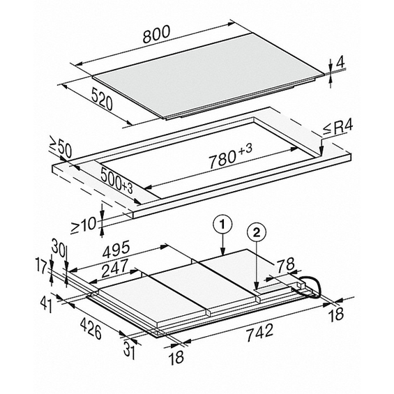 Płyta indukcyjna Miele SmartSelect czarny KM 7678 FL 11128730